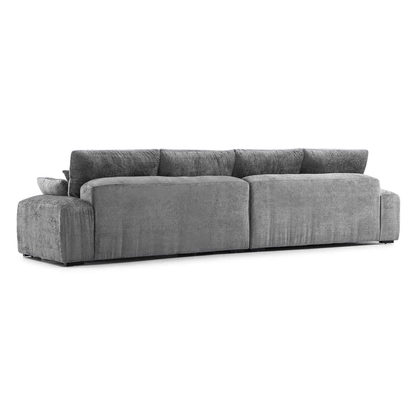 The Empress Gray Sofa-Gray-140.1"