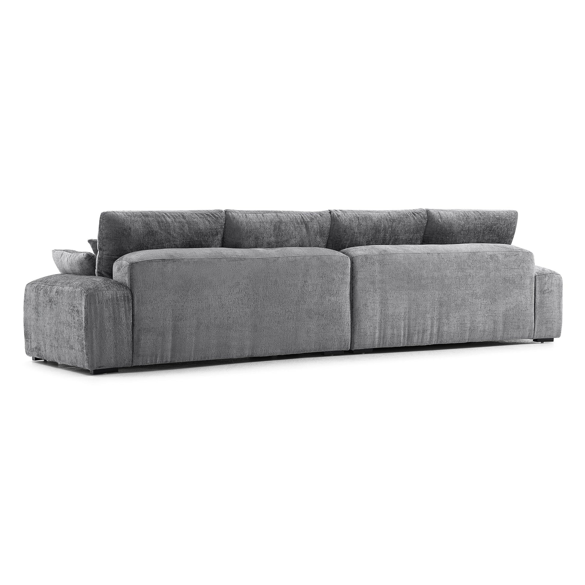 The Empress Gray Sofa-Gray-140.1"