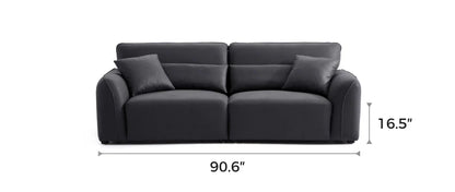 Milano Moda Minimalist Black Sofa