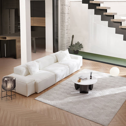 Freedom Modular Gray Sofa-White