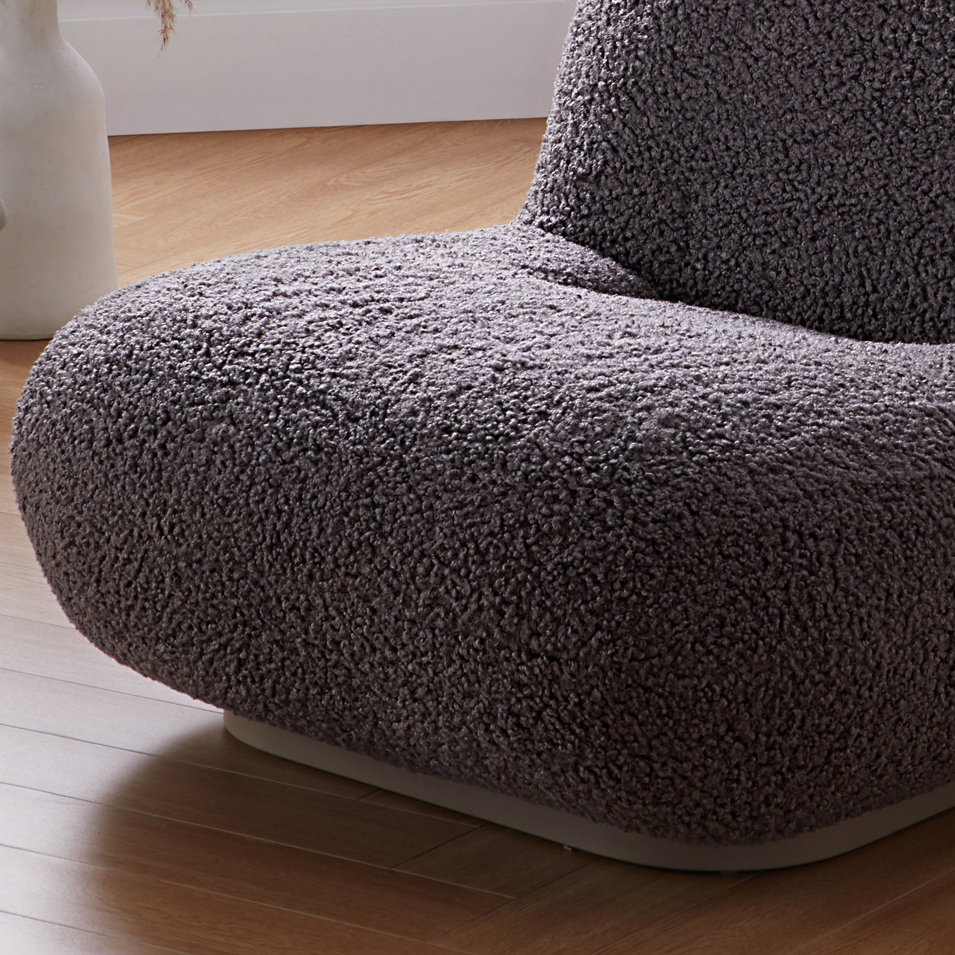 Puff Gray Accent Chair-Gray