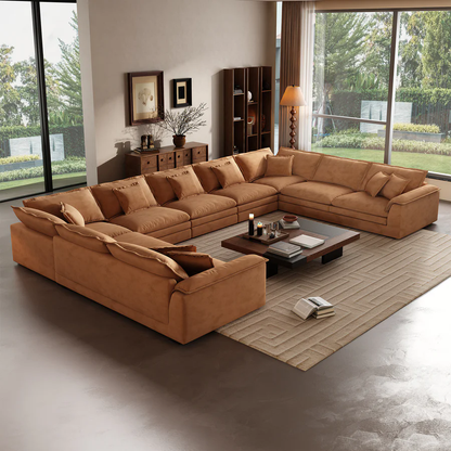 Sandwich U-Shaped Sectional Set / Air Leather