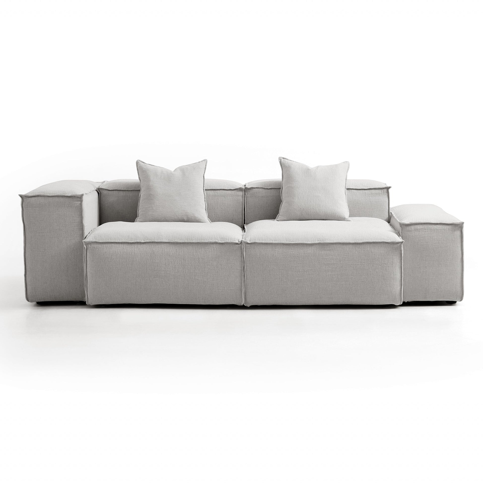 Freedom Modular Khaki Sofa-Gray-Low&High-106.3″