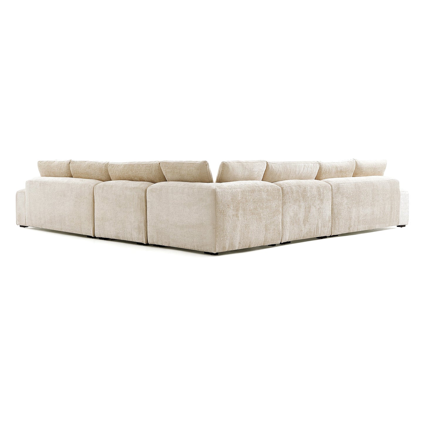 The Empress Gray Corner Sectional Sofa-Beige-144.9"