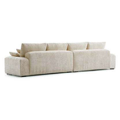 The Empress Gray Sofa-Beige-140.1″