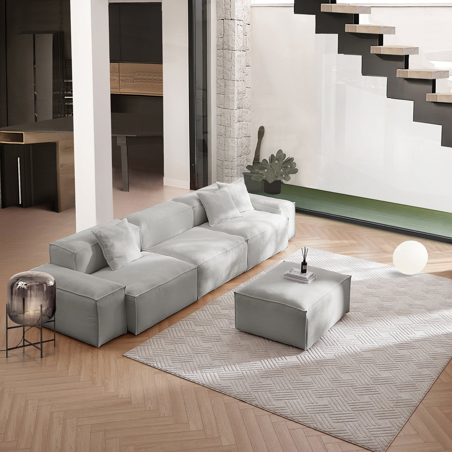 Freedom Modular Khaki Sofa-Gray