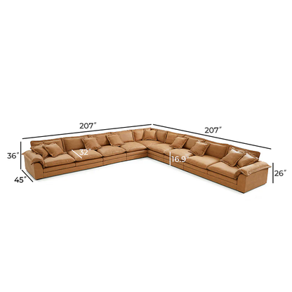 Sandwich Corner Sectional Set / Air Leather