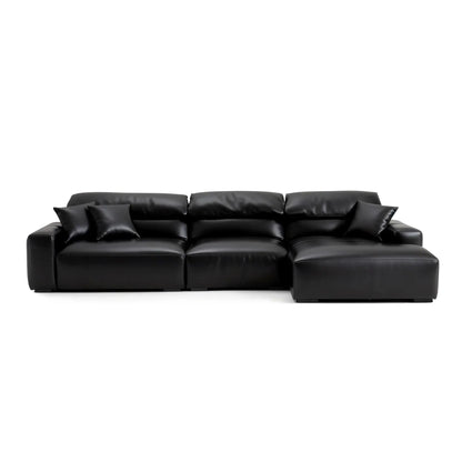 Chestnut Brown Leather Sectional