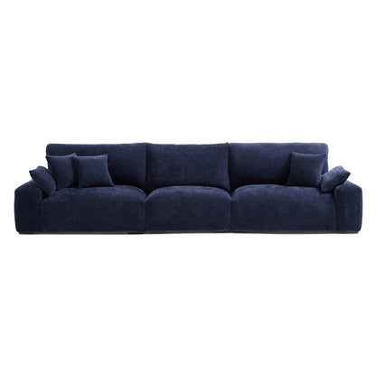 The Empress Navy Blue Sofa Set-Navy Blue-141.7"