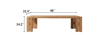 Camryn Outdoor Chat Set With Cushions, Teak/Coffee