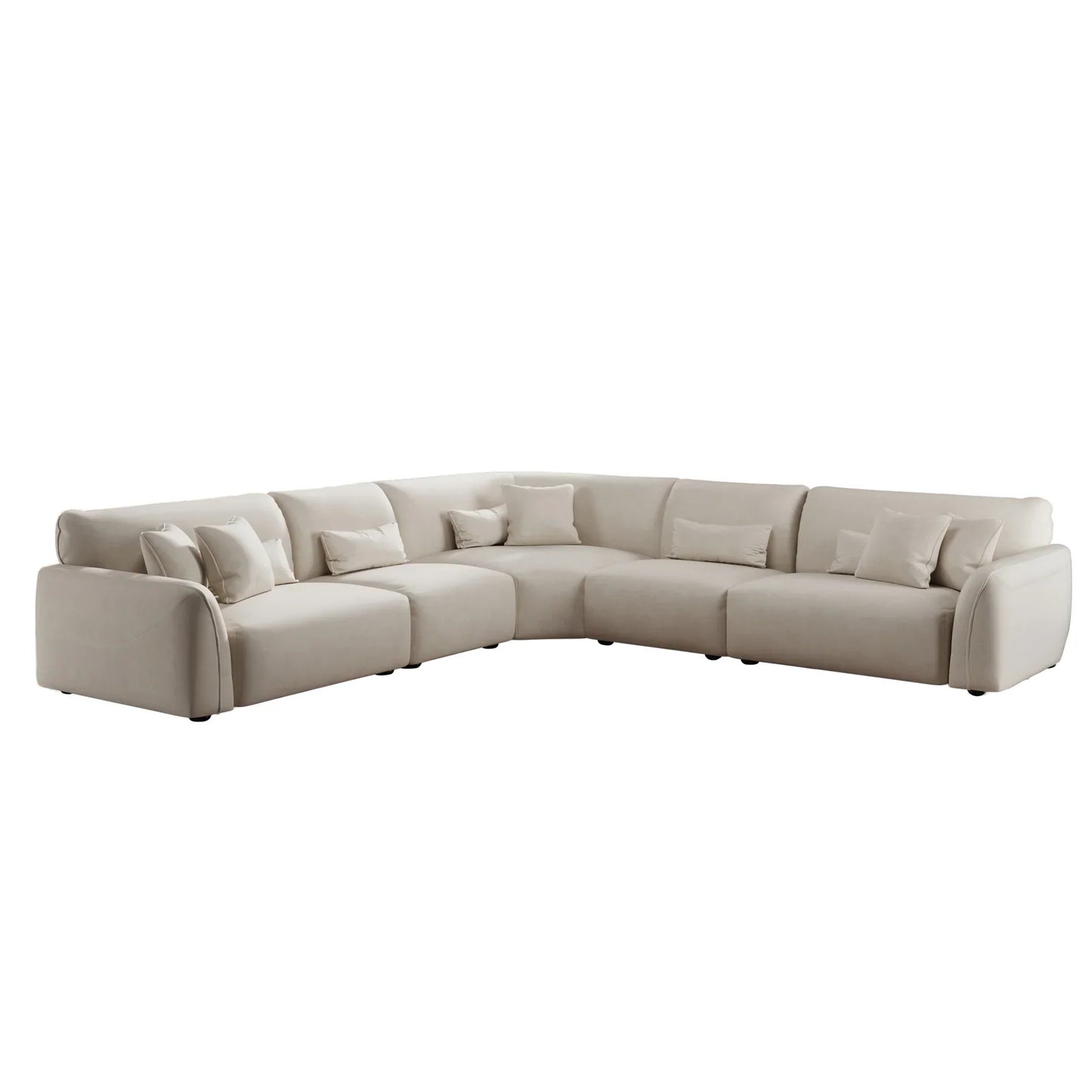 Milano Moda Minimalist Brown Corner Sofa