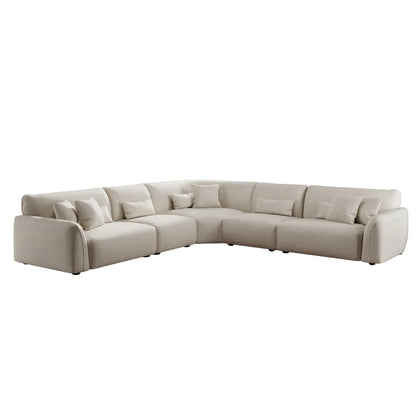 Milano Moda Minimalist Brown Corner Sofa