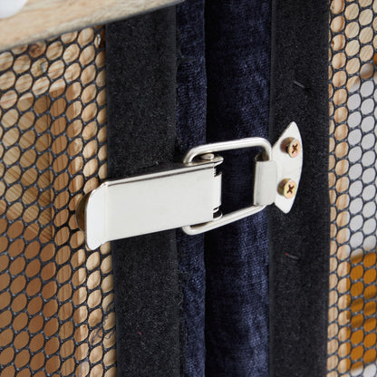 The Empress Navy Blue Sofa and Ottoman-Navy Blue