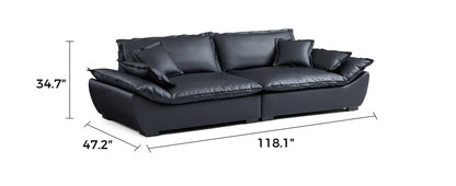 Casper Sailboat Leather Sofa