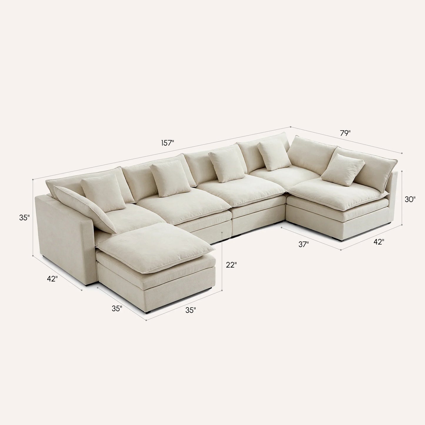 Burger Modular U-Sectional