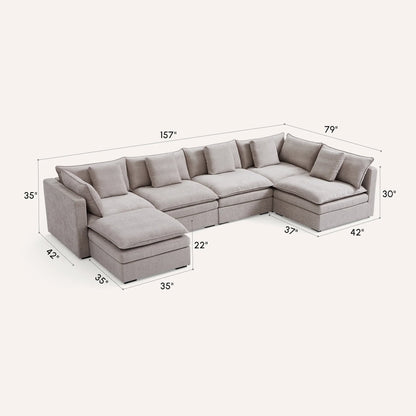Burger Modular U-Sectional