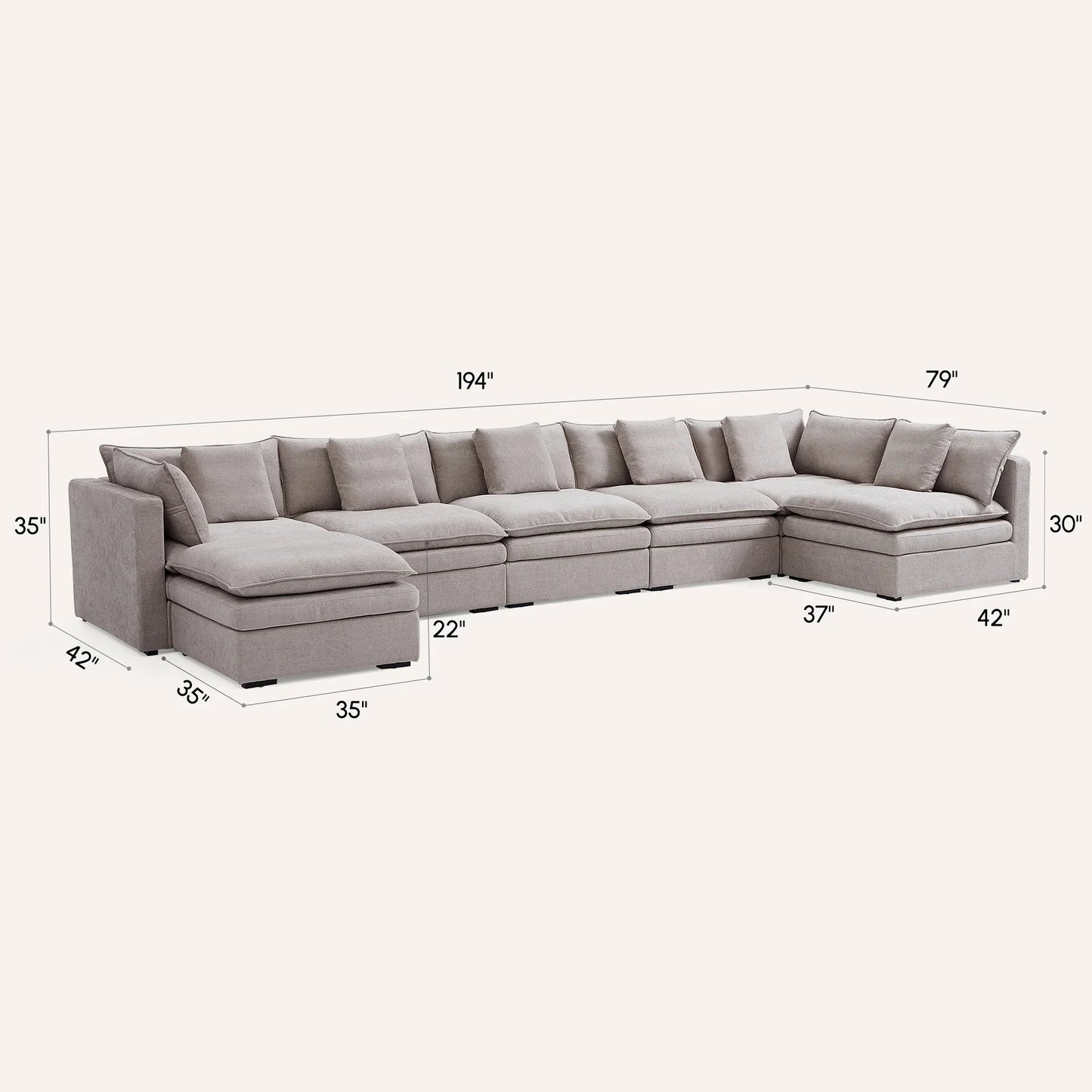 Burger Modular U-Sectional