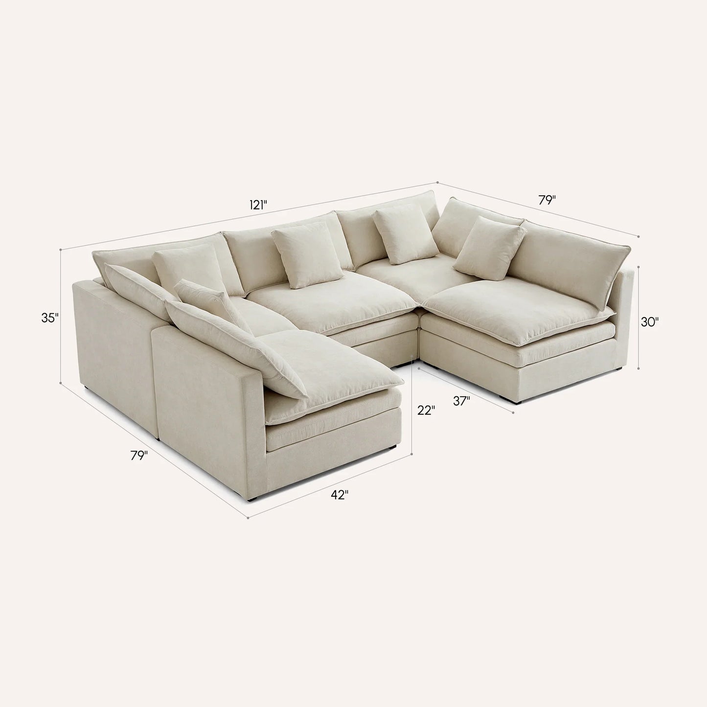 Burger Modular U-Sectional