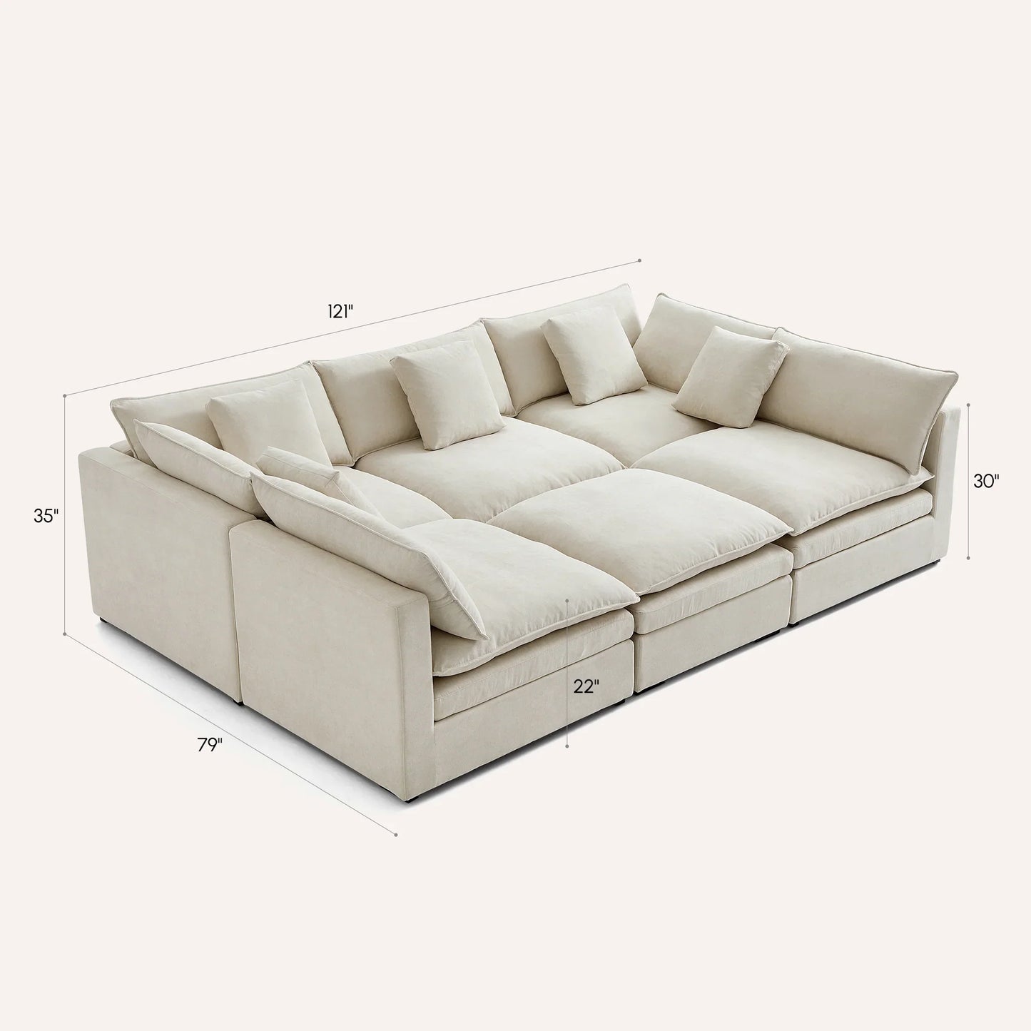 Burger Modular U-Sectional