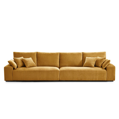 The Empress Beige Sofa Set-Yellow-140.1"