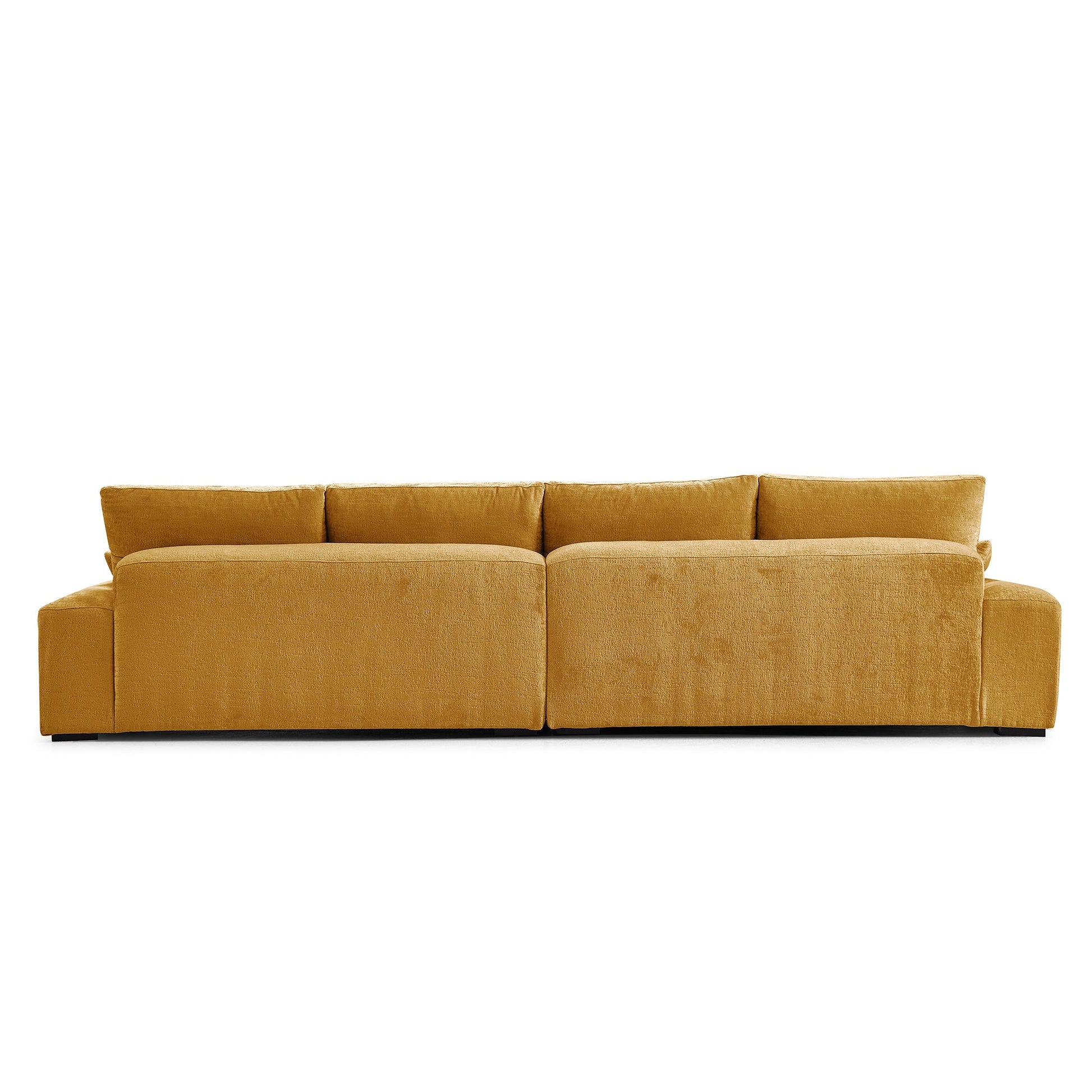 The Empress Gray Sofa-Yellow-140.1″