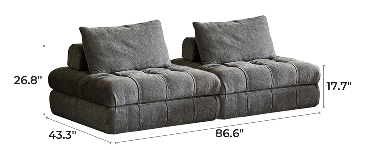 Block Modular Gray Sectional