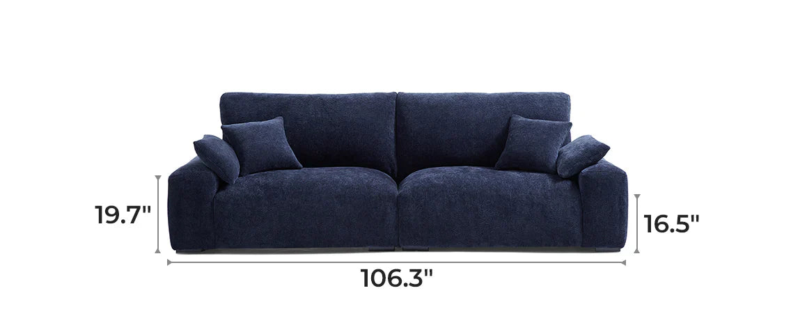 The Empress Navy Blue Sofa Set