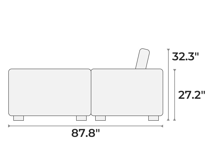 Piano L-Shaped Leather Sectional Sofa
