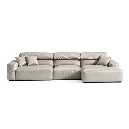 Chestnut Brown Leather Sectional