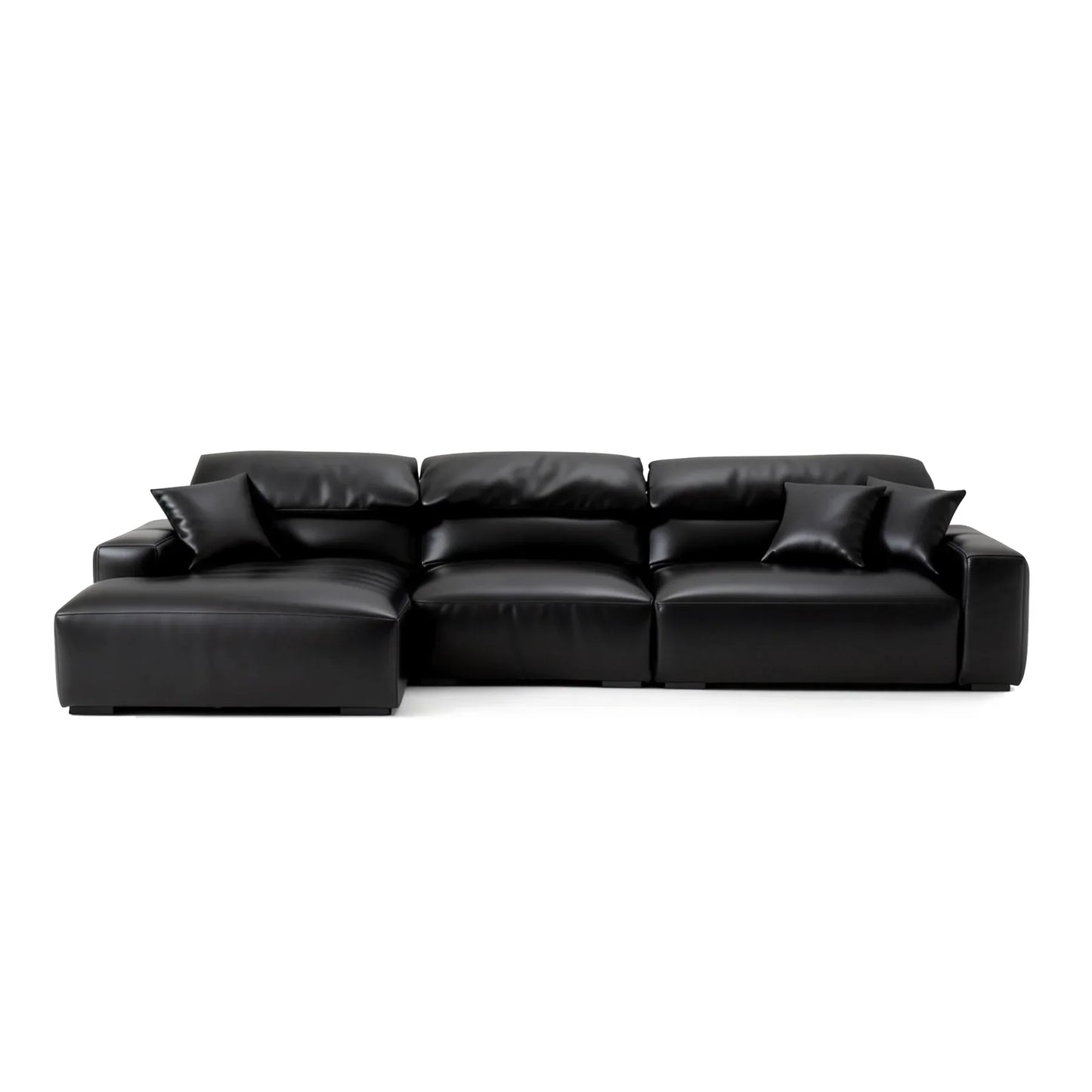 Chestnut Brown Leather Sectional