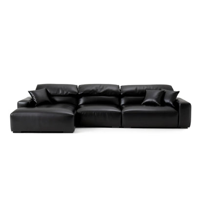 Chestnut Brown Leather Sectional