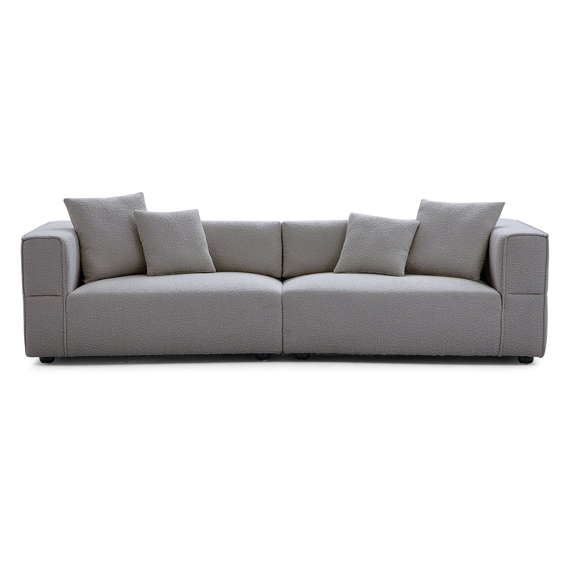 Nordic Modern Gray Sofa-Gray-4 Seater 103.1"