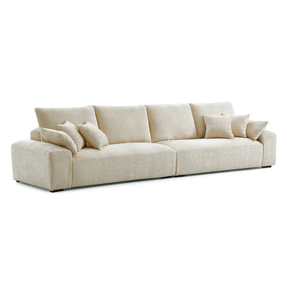 The Empress Gray Sofa-Beige-140.1″