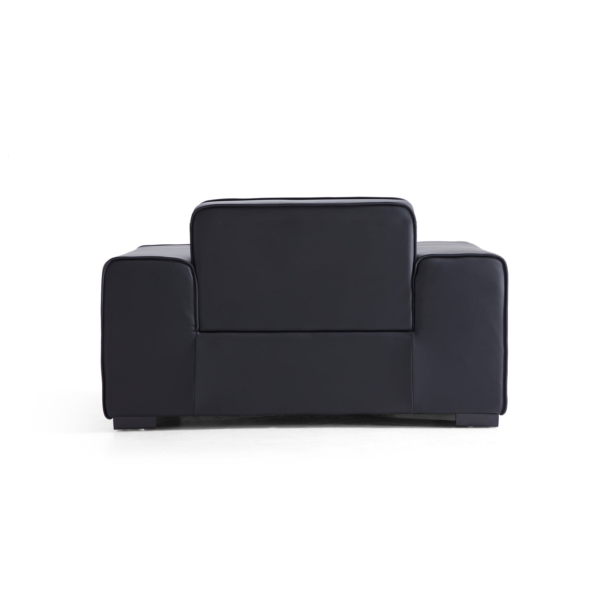 Domus Modular Beige Leather Armchair-Black