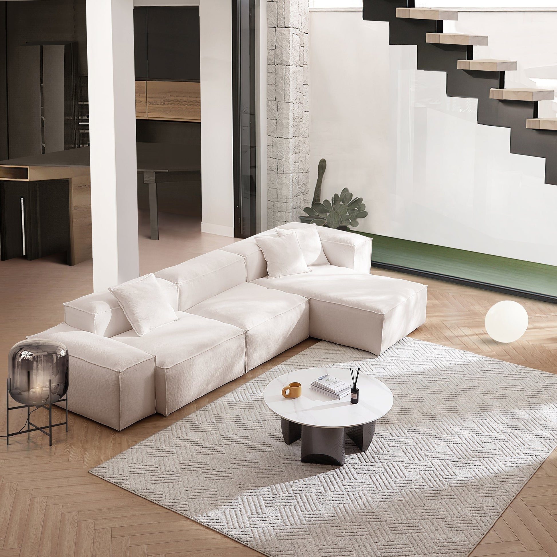 Freedom Modular Khaki Sectional Sofa-Khaki