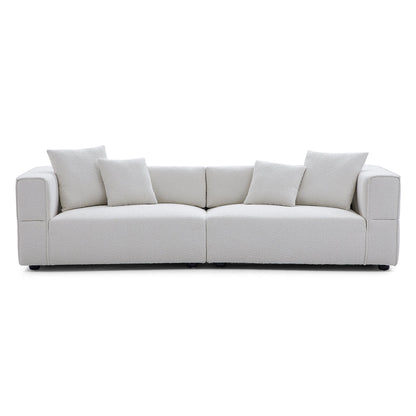 Nordic Modern Gray Sofa-White-4 Seater 103.1"