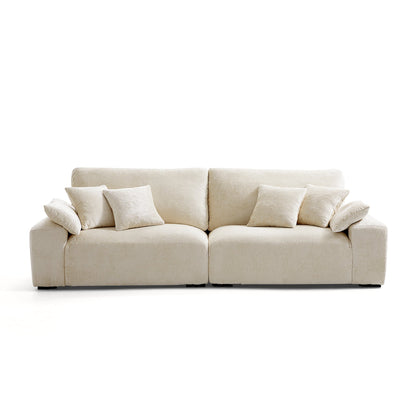 The Empress Gray Sofa-Beige-106.3″