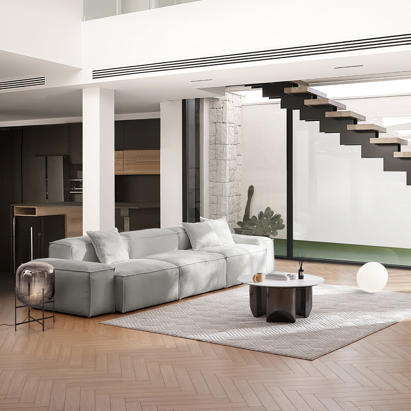 Freedom Modular Khaki Sofa-Gray