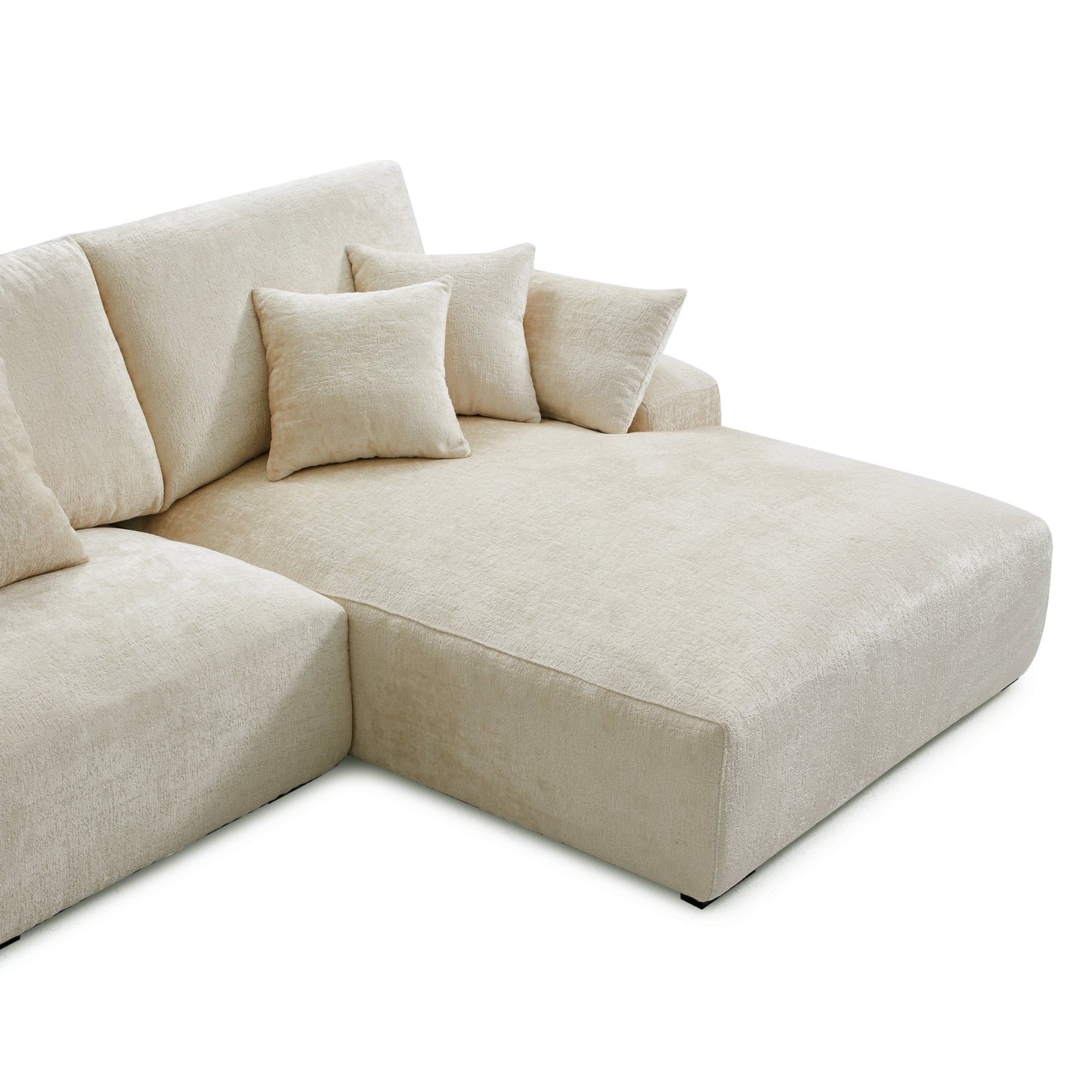 The Empress Beige U Shaped Sectional Sofa-Beige