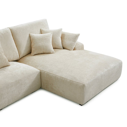 The Empress Beige U Shaped Sectional Sofa-Beige