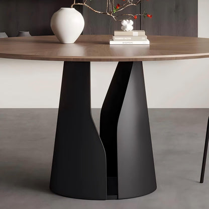 Lunaro Wood Steel Dining Table