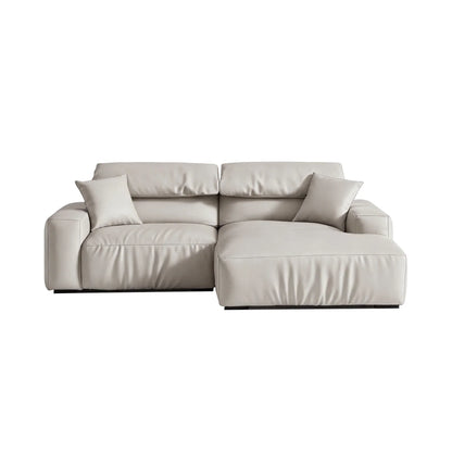 Chestnut Brown Leather Sectional