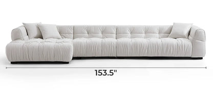 Boba Cream Leathaire Sectional Set
