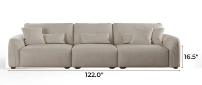 Milano Moda Minimalist Beige Sofa