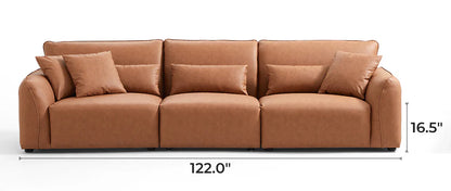 Milano Moda Minimalist Brown Sofa