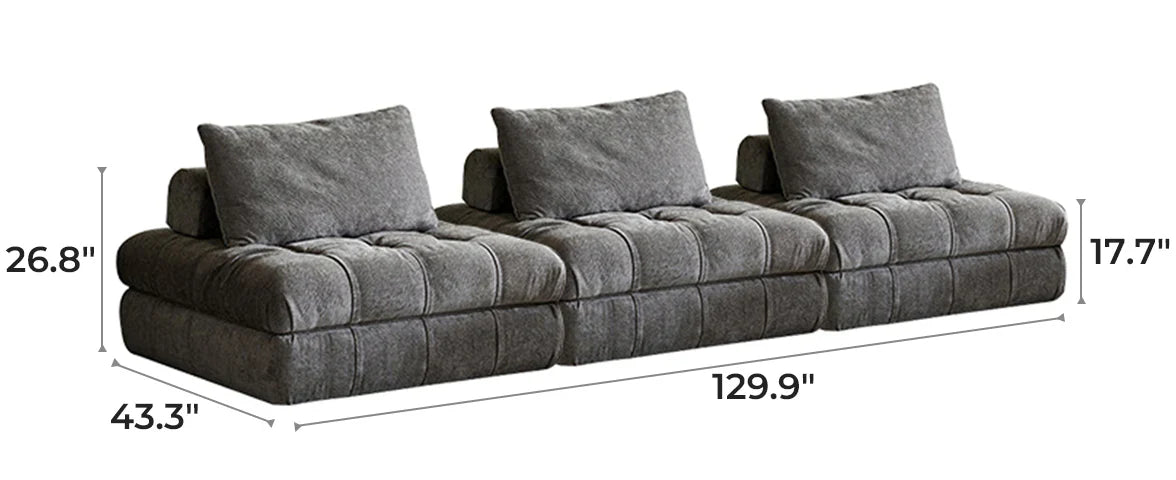 Block Modular Gray Sectional