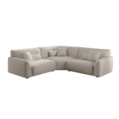 Milano Moda Minimalist Brown Corner Sofa