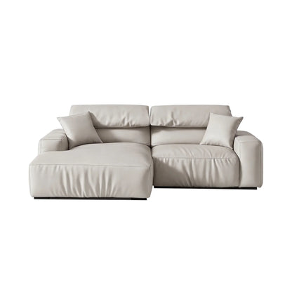 Chestnut Brown Leather Sectional