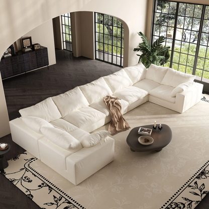 Lunna Modular U-Shaped Sofawhite / 200 inch u-shaped