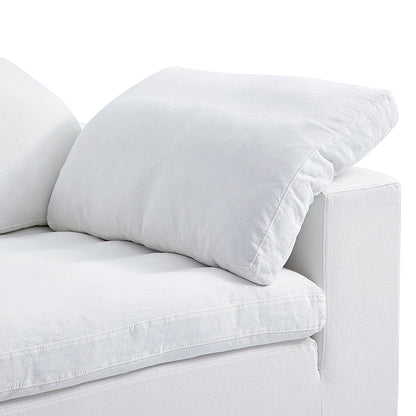 Tender Wabi Sabi Sand Sofa and Ottoman-White
